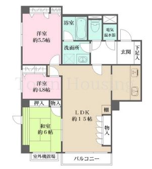 新宿区南元町のマンションの間取り