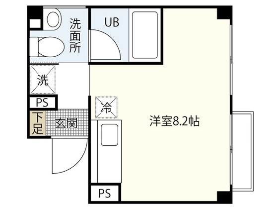 広島市南区南大河町のマンションの間取り