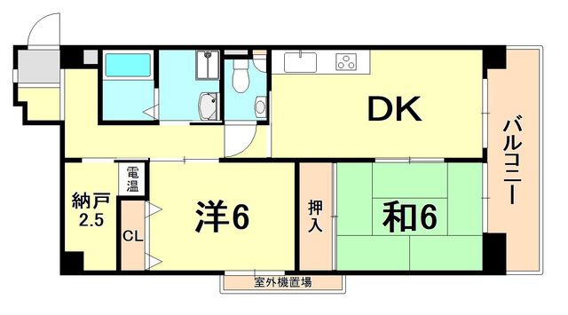 神戸市長田区大道通のマンションの間取り