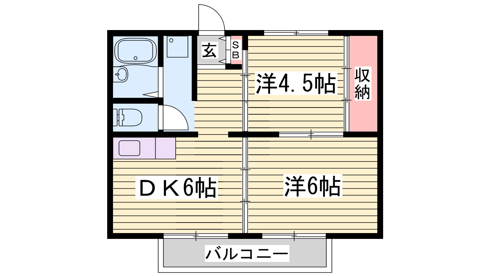 美乃利Iマンションの間取り