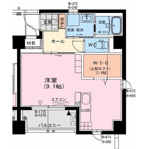 宮崎市広島のマンションの間取り