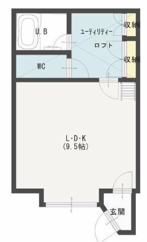 【ハイツイワクラB棟の間取り】