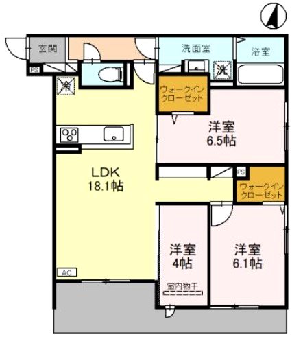 八尾市恩智北町のアパートの間取り