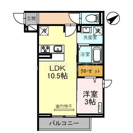 朝霞市東弁財のアパートの間取り