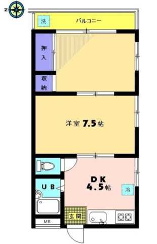 世田谷区宮坂のマンションの間取り