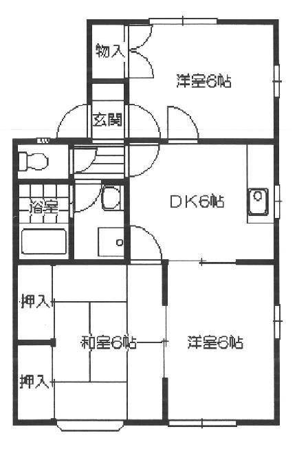 プラザ野本　Aの間取り