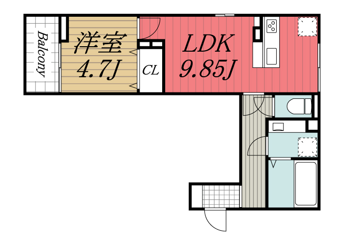 香取市佐原のアパートの間取り