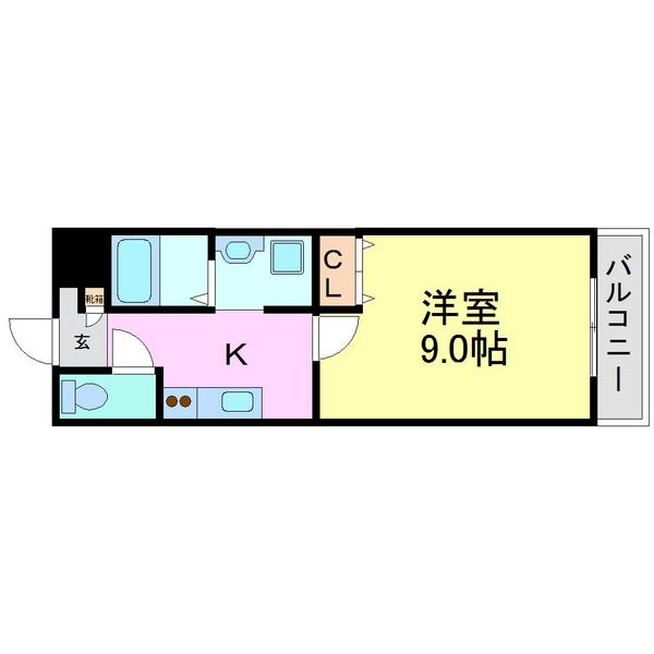 尼崎市西長洲町のマンションの間取り