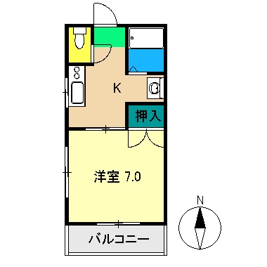 南国市篠原のマンションの間取り