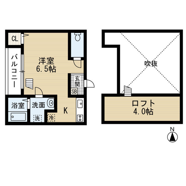 堺市堺区南庄町のアパートの間取り