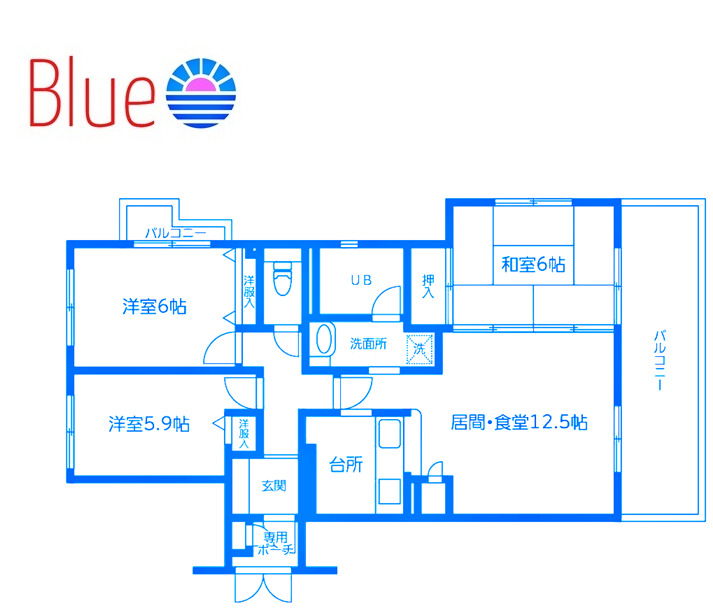 茅ヶ崎市若松町のマンションの間取り