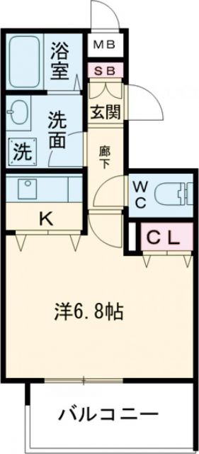 プレサンス三宮花時計前の間取り