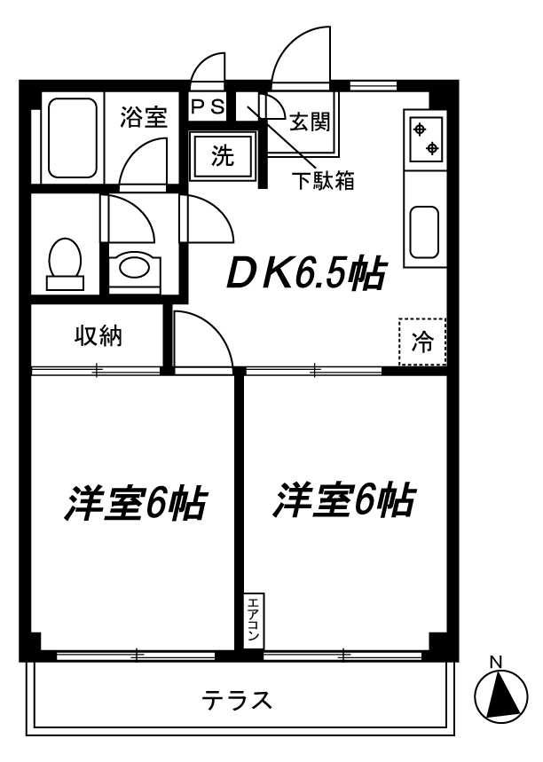 ライブピア弐番館の間取り