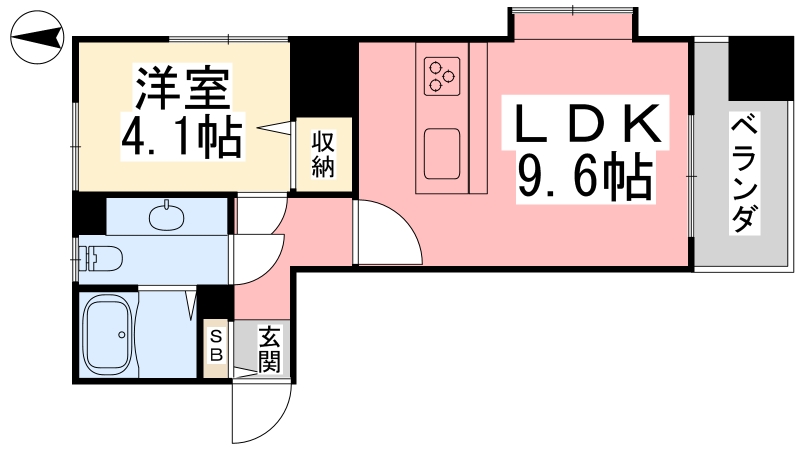 ヴァレーレ県庁前の間取り