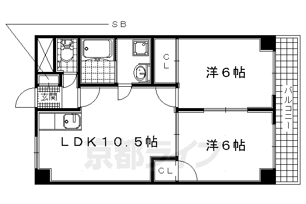 綴喜郡井手町大字多賀のマンションの間取り