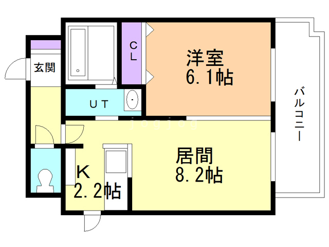 札幌市西区西野三条のマンションの間取り