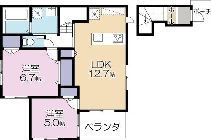 大田区仲六郷のマンションの間取り