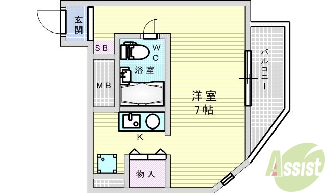 豊中市上新田のマンションの間取り