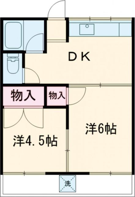 船橋コーポ１号棟の間取り