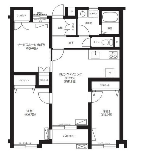 杉並区高円寺南のマンションの間取り