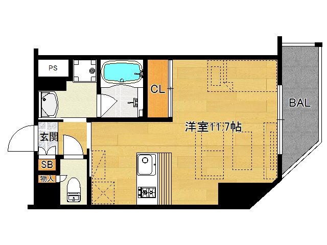 MAGNOLIA御所北「マグノリア御所北」の間取り