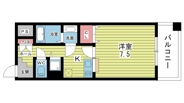 豊中市曽根東町のマンションの間取り