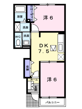 八王子市川口町のアパートの間取り