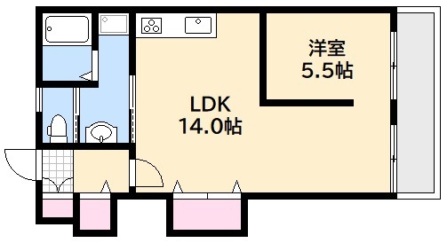 広島市西区上天満町のマンションの間取り