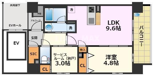 プレサンス　ロジェ　高岳東桜の間取り