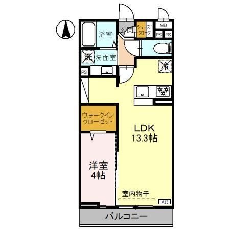 埼玉県草加市西町（アパート）の賃貸物件の間取り