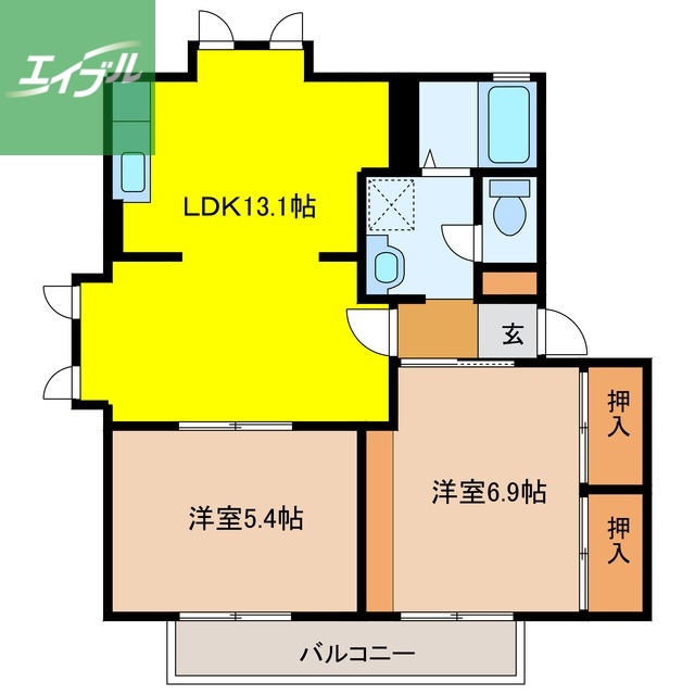 レーベンハイツH棟の間取り