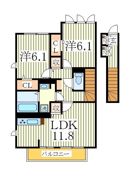 フリューリンク中央95街区7の間取り