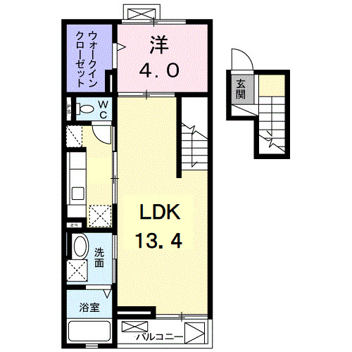 富山市堀川小泉町のマンションの間取り