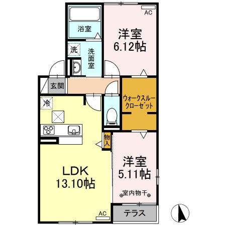 シャルム那加の間取り