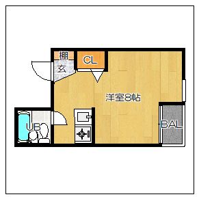 福岡市博多区須崎町のマンションの間取り