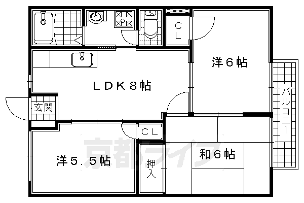 カーム西村の間取り
