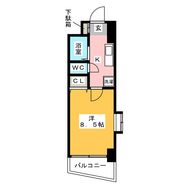 ロイヤル日赤通８０の間取り