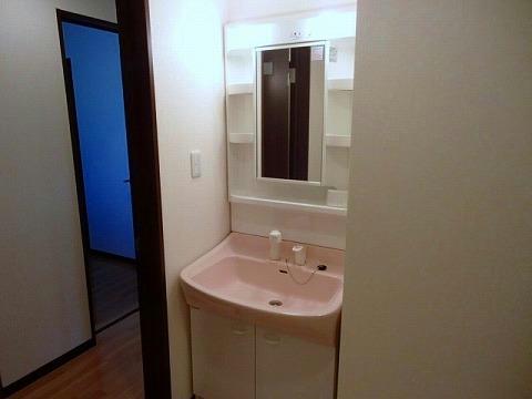 洗面設備　室内写真は別部屋の写真です。