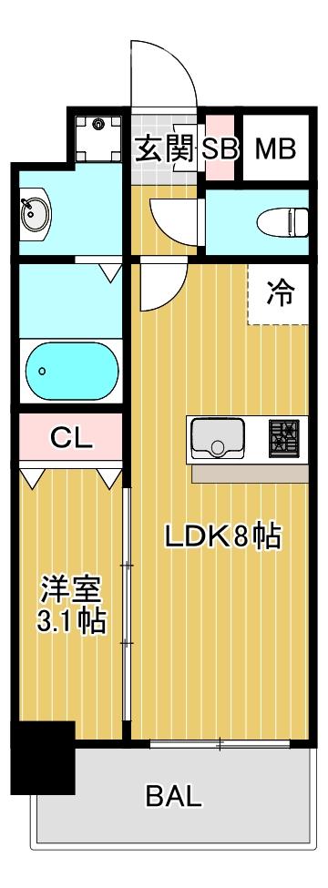 SHOKEN Residence大阪都島の間取り写真