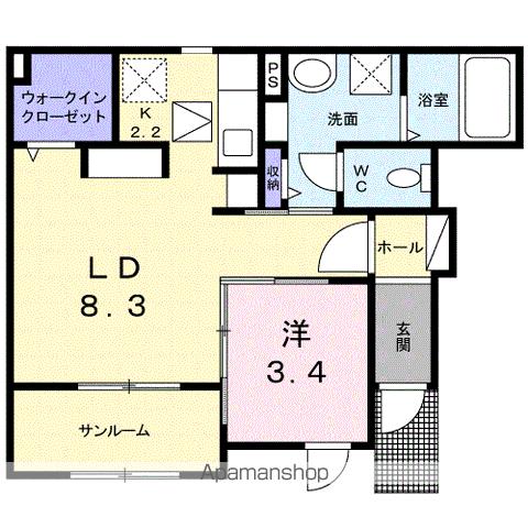 伊予鉄道横河原線 愛大医学部南口駅 徒歩7分 2階建 築8年の間取り写真