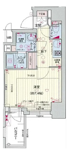 プレサンス上町台リベルテの間取り写真