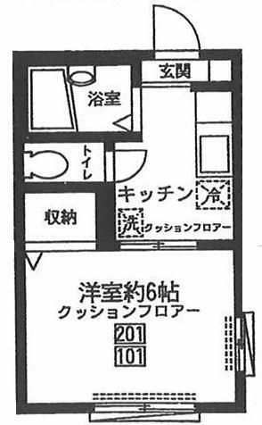 京王線 下高井戸駅 徒歩10分 2階建 築28年の間取り写真