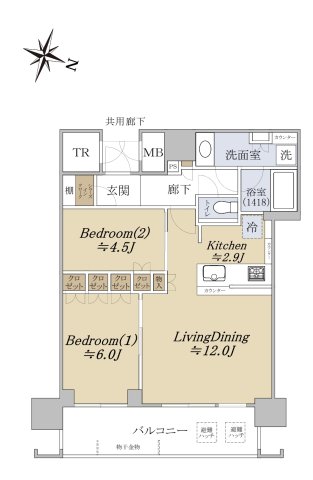 ブランズタワー梅田Northの間取り写真