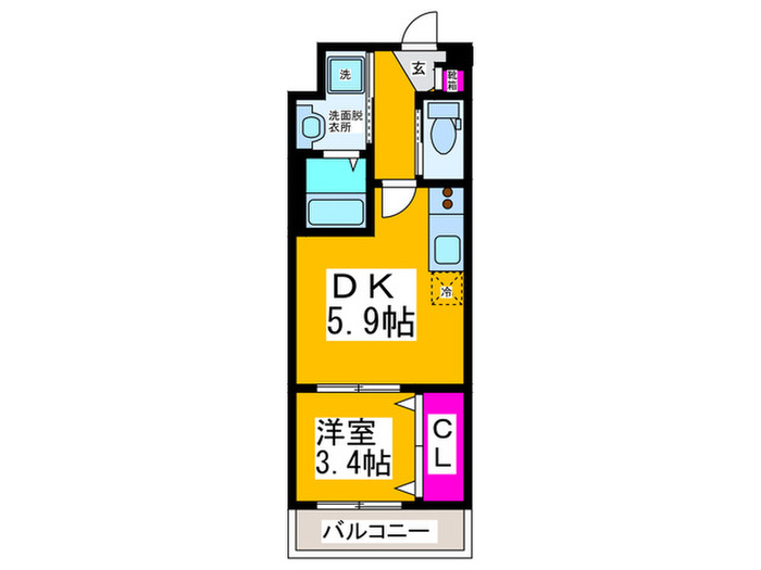 パレスABIKOの間取り写真