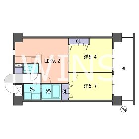 地下鉄空港線 東比恵駅 徒歩10分 10階建 築20年の間取り写真
