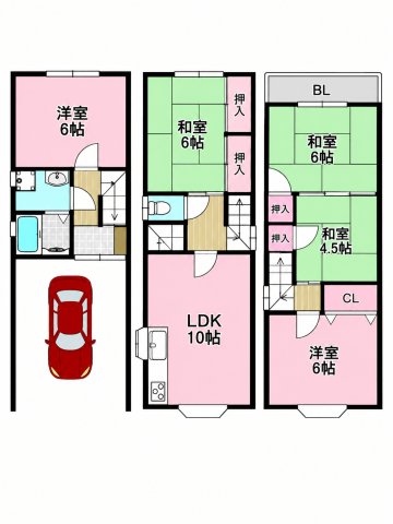 下小阪1丁目戸建の間取り写真