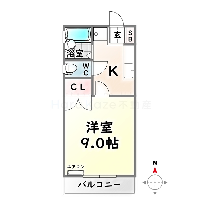地下鉄桜通線 新瑞橋駅 徒歩4分 8階建 築36年の間取り写真