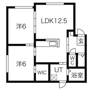 北海道札幌市北区新琴似八条１５（アパート）の賃貸物件の間取り