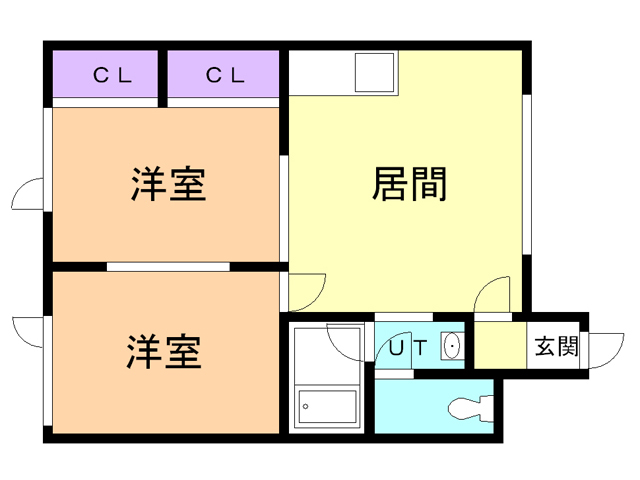 苫小牧市柏木町のアパートの間取り