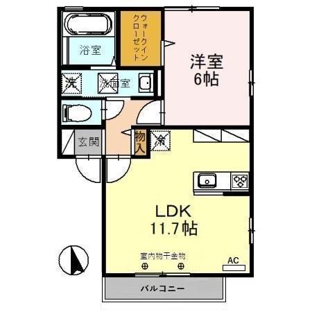 スクエアガーデン新庄　Ｂの間取り